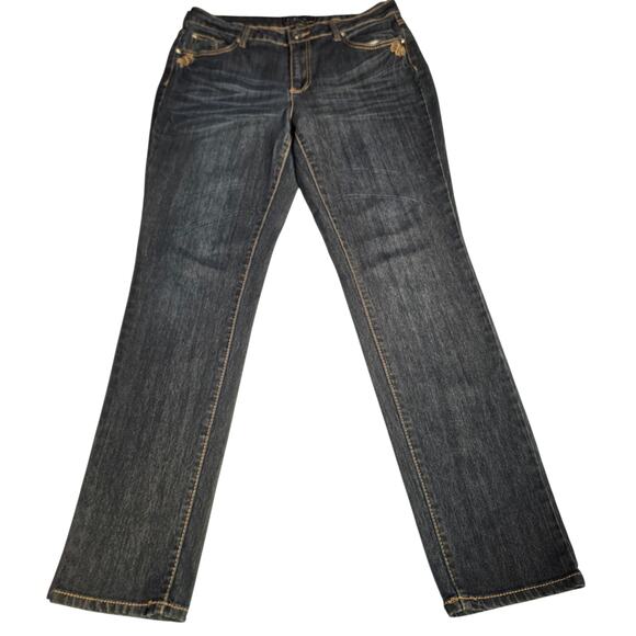 Women's Contemporary size 12 comfortable yet classic look jeans w/ little bling - Picture 1 of 9